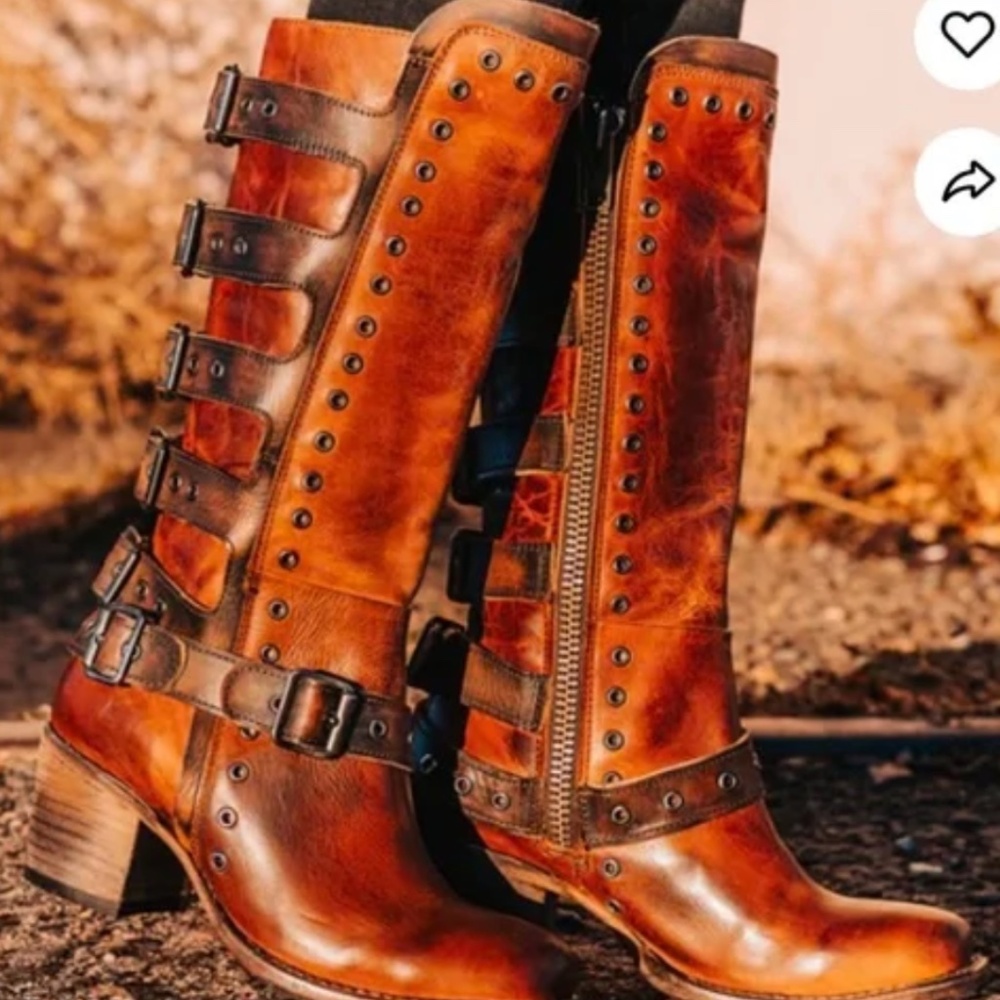 Freebird Derby Boots in Beige - Picture 2 of 7